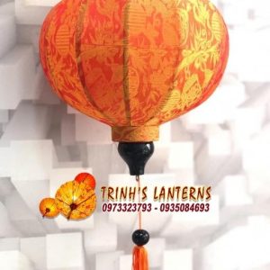 Đèn Lồng Vải Lụa Tơ Tằm Tròn